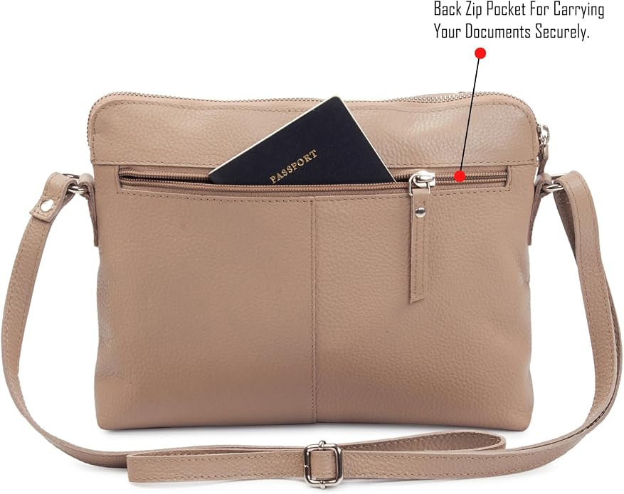 Wise Owl Accessories Small Soft Pebbled Real Leather Crossbody Handbags Purses - Image 4
