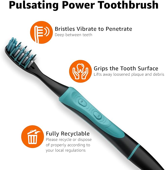 Amazon Basics Electric Pulsating Deep Cleaning Toothbrushes - Image 3