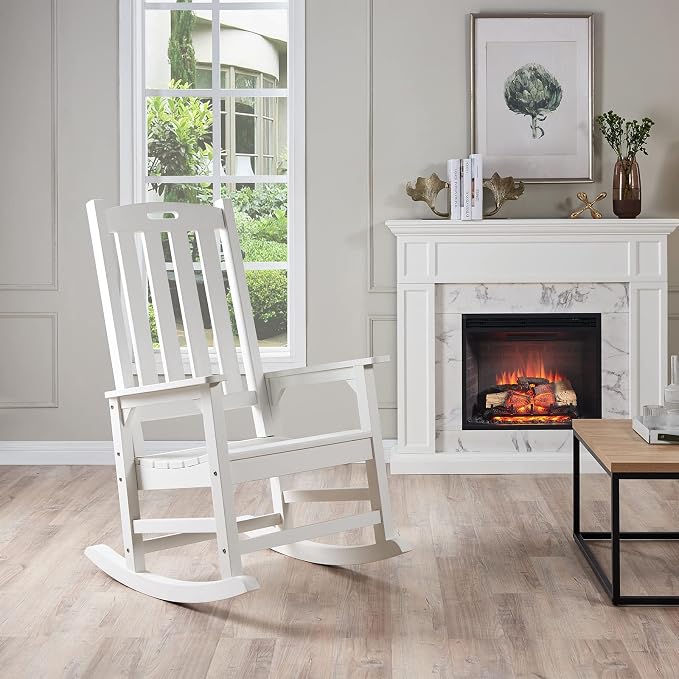 Psilvam Oversized Outdoor Rocking Chair, - Image 6