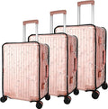 3 Piece Clear PVC Luggage Cover Protector, Waterproof Plastic Suitcase Cover by VEEVIIY
