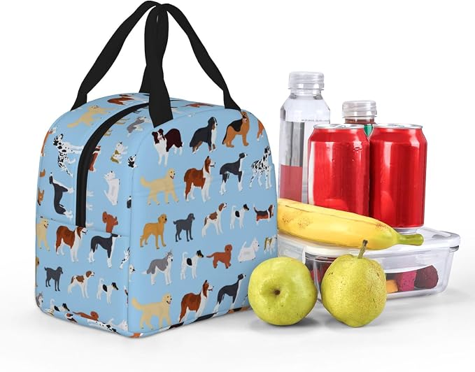 Cute Dog Lunch Box Puppy Lunch Bag Insulated Reusable Lunch Tote Bag Cooler - Image 4