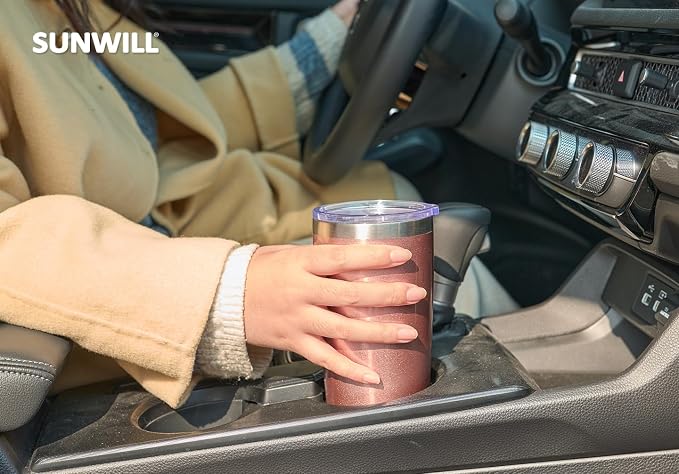 SUNWILL Travel Coffee Tumbler 20 oz, Insulated Mug - Image 6