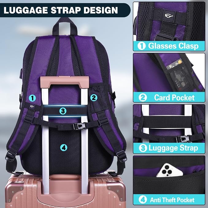 ProEtrade Travel Backpack, Extra Large Laptop Backpack School Business Anti - Image 6