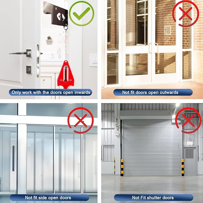KERUI Door Stop Alarm & Portable Door Lock, Dual Protection Security Door - Image 6