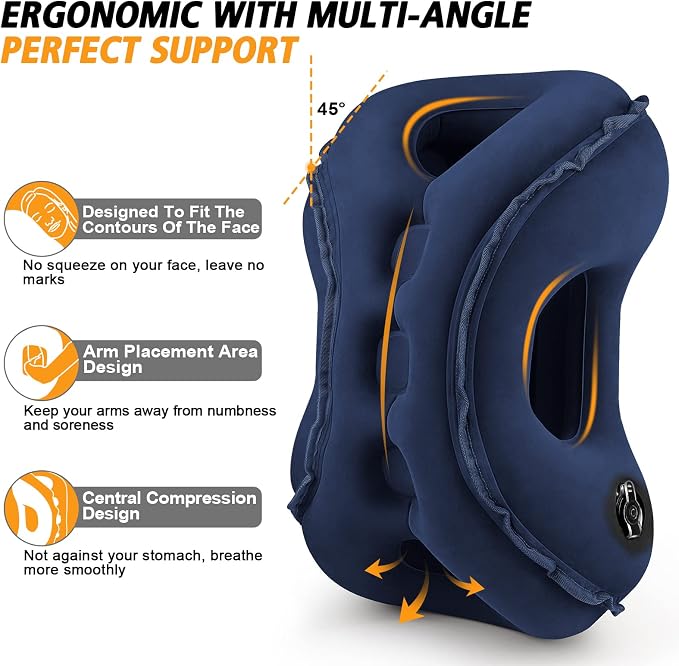 Inflatable Travel Pillow, Support Head, Used - Image 2