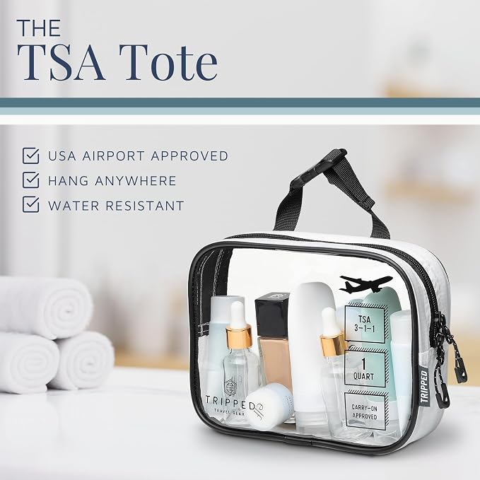 Toiletry Bag Kit Set: Hanging Travel Toiletry Bag + 311 TSA Cosmetic Liquid Bag - Image 5