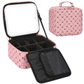 Relavel Travel Makeup Bag With LED Mirror, Compact Cosmetic Organizer Storage by Relavel