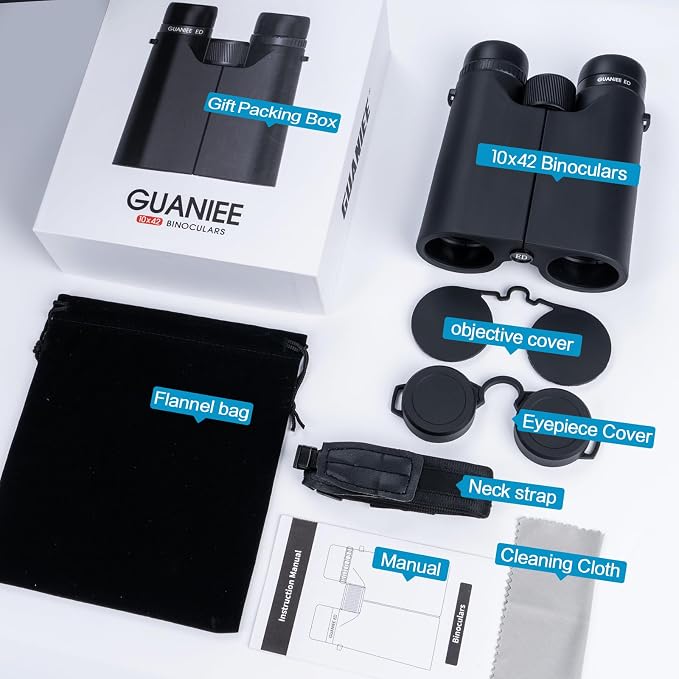 10x42 Binoculars for Adults High Powered Compact Binoculars - Image 7