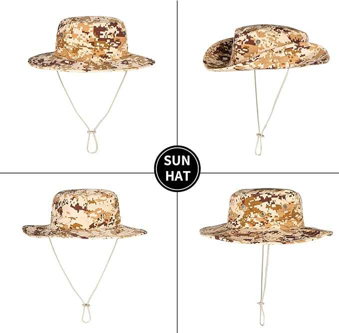 Sun Hats for Men Women Boonie Hat Foldable Fishing Hat UPF 50+ Bucket Hat for - Image 4