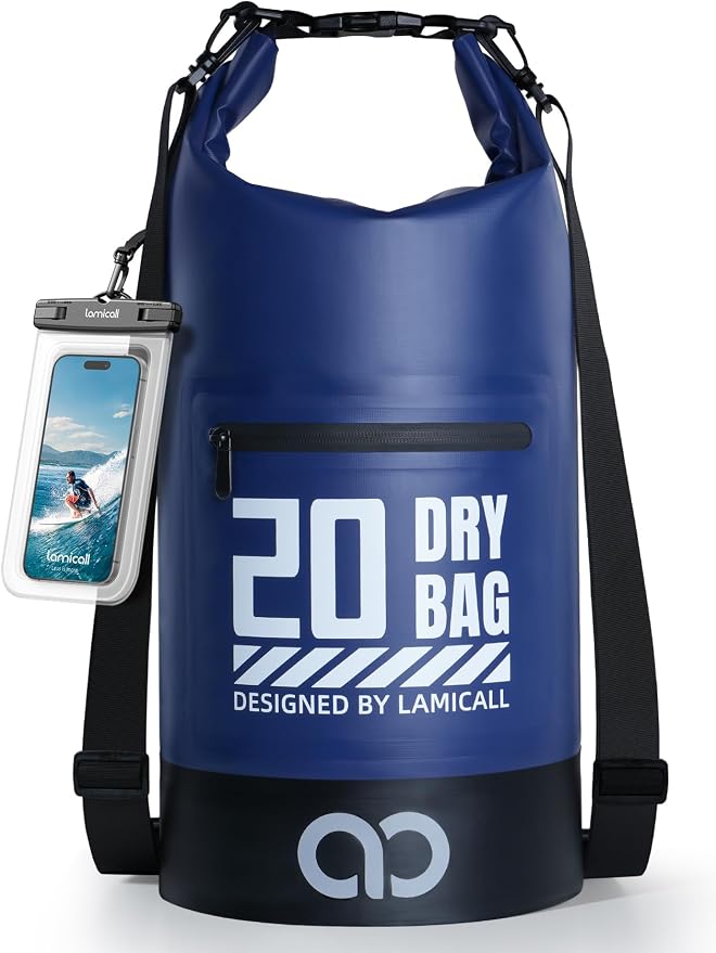 Lamicall Dry Bag Waterproof Backpack - 5L/10L/20L/30L/40L Roll Top Waterproof by Lamicall