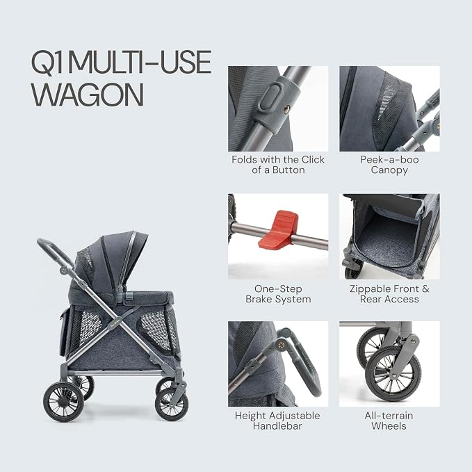 Familidoo Q1 Multi-Use Kids Wagon Stroller – Foldable, Lightweight & All-Terrain - Image 5
