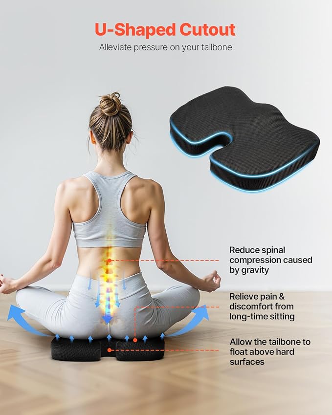 VEVOR Seat Cushion, Memory Foam Seat Chair Cushion - Image 3