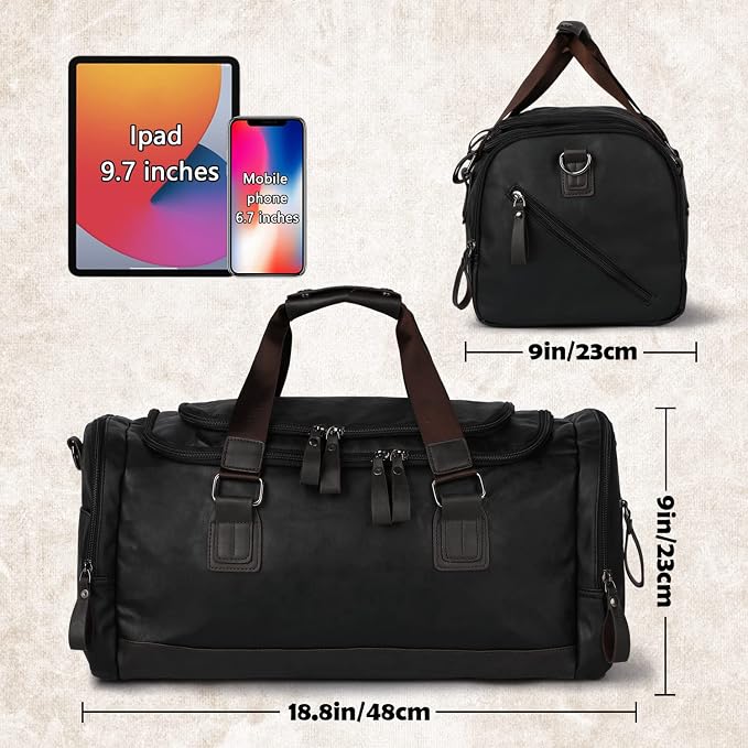 Duffel Bag PU leather - Image 7