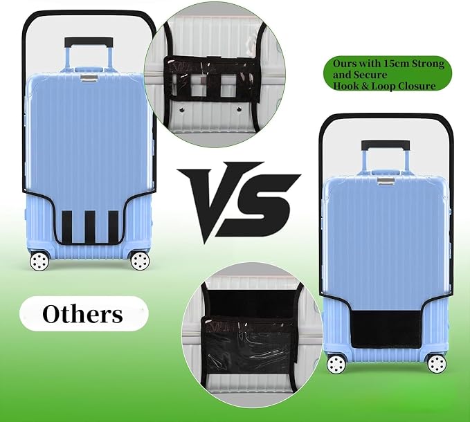 Luggage Cover Clear PVC Suitcase Cover Thick Transparent Waterproof Suitcase - Image 8