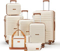 Luggage Sets with spinner wheels, PC+ABS Hard Shell Travel Luggage, Lightweight by Unknown