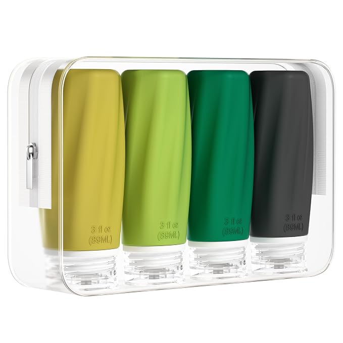 Morfone Travel Bottles Set for Toiletries, Tsa Approved Travel Size Containers by Morfone