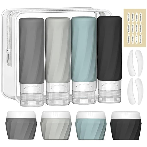 14pack Travel Bottles for Toiletries, TSA Approved Travel Size Toiletries by Silevoler