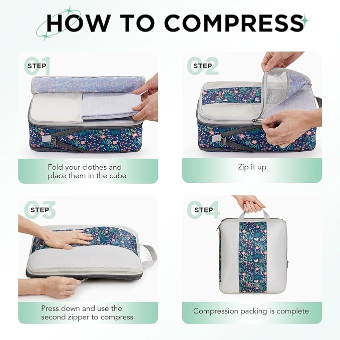6 Set Compression Packing Cubes - Image 3
