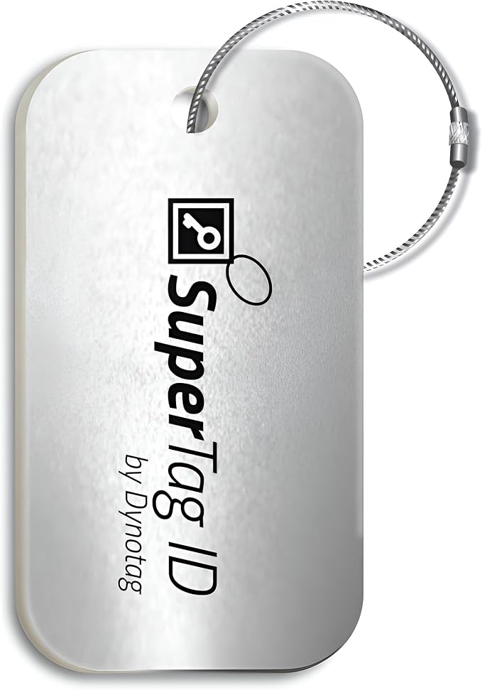 Dynotag® Sentry Series Solid Metal Web Enabled Smart Luggage Tag ID + Steel Loop - Image 3
