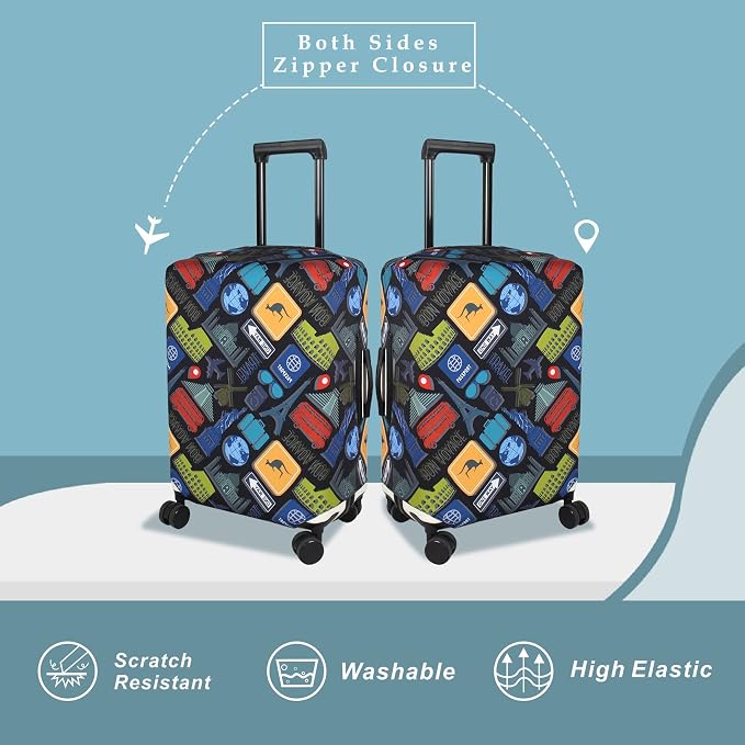 Explore Land Travel Luggage Cover Suitcase Protector Fits 31-32 Inch Case - Image 2