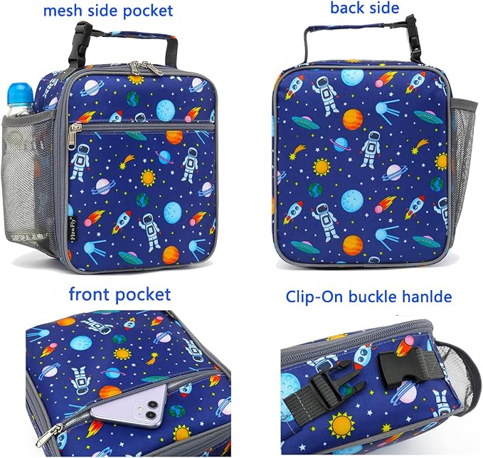 FlowFly Kids Lunch box Insulated Soft Bag Mini Cooler Back to School Thermal - Image 4