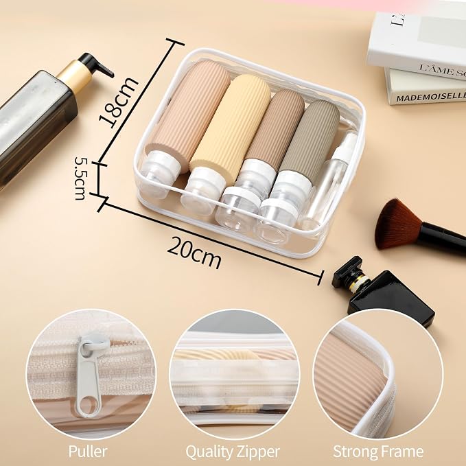 16 Pack Travel Bottles for Toiletries, Large 6oz Silicone Travel Containers jar - Image 5