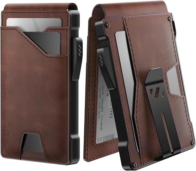 typecase Tactical Wallet for Men Card Holder: Pop Up Card Case, Genuine Leather by typecase