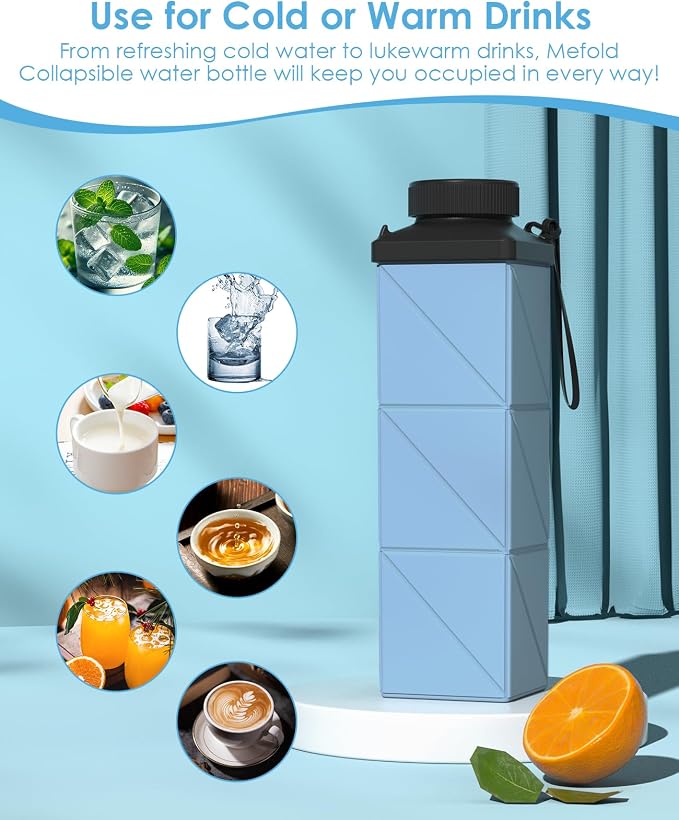 Collapsible Water Bottles, 2nd Generation Leakproof BPA-Free Travel Water - Image 6