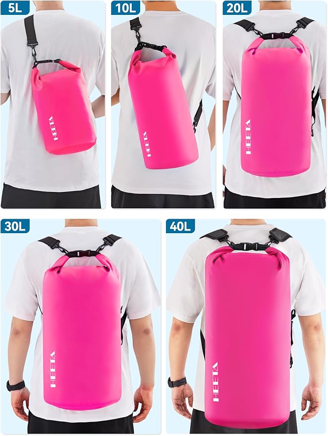 HEETA Waterproof Dry Bag for Women Men 5L/10L/20L/30L/40L Roll Top Lightweight - Image 8