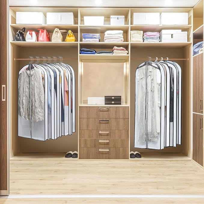 Clear Garment Storage with 4" Gusseted Hanging Covers - Image 7