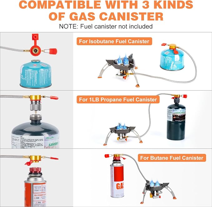 WADEO 7200W Windproof Camping Stove, Camping Gas Stove - Image 5