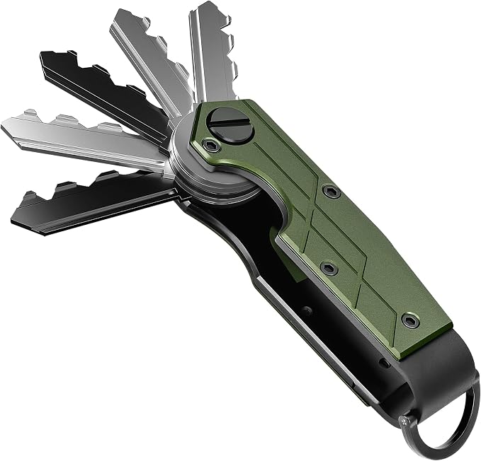 Key Organizer for Men Compact Key Holder Minimalist Key Case Metal Key Chain by Unknown