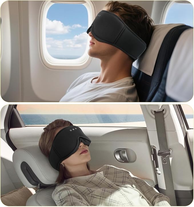 Bamboo Cotton Sleep Mask with Bluetooth Wireless Headphones - Image 9