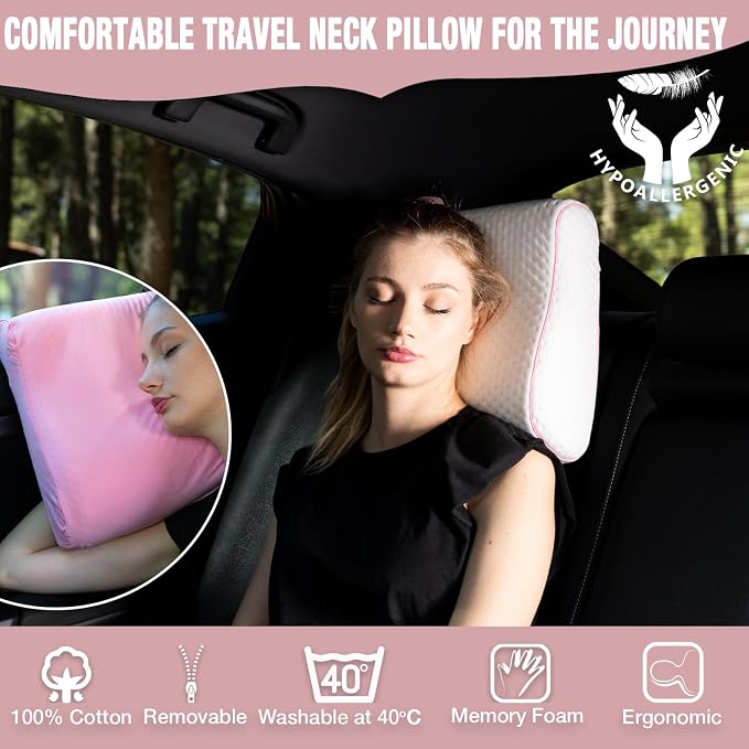 Travel & Camping Comfortable Memory Foam Pillow – Easy to Carry Portable Bag – - Image 9