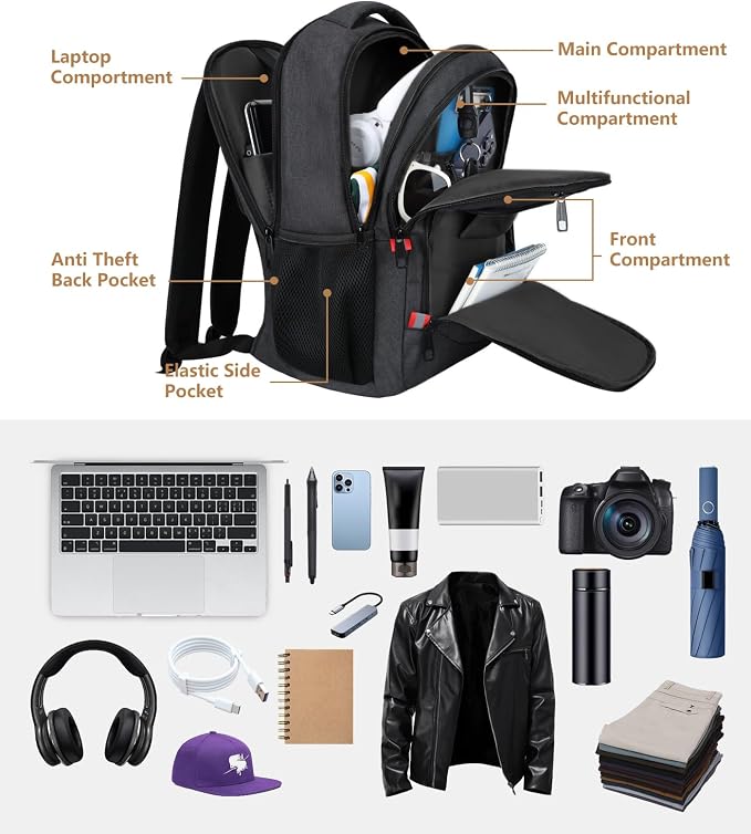 Backpack for Men, School Backpack for boys teens - Image 3
