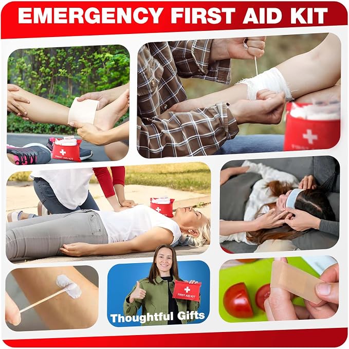 First Aid Kit for Home Car Travel 107 Piece Emergency Kits for Hiking Camping - Image 7