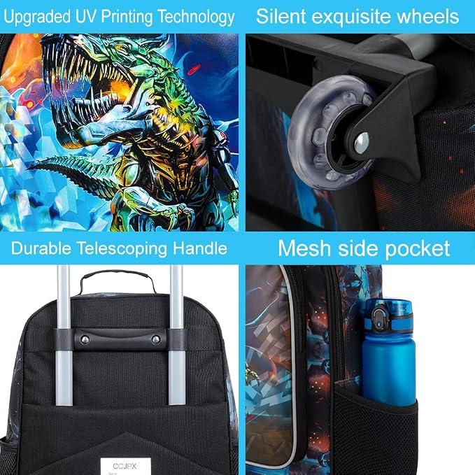Kids Luggage for Boys Girls, Toddler Rolling Travel Carry on Suitcase - Image 5