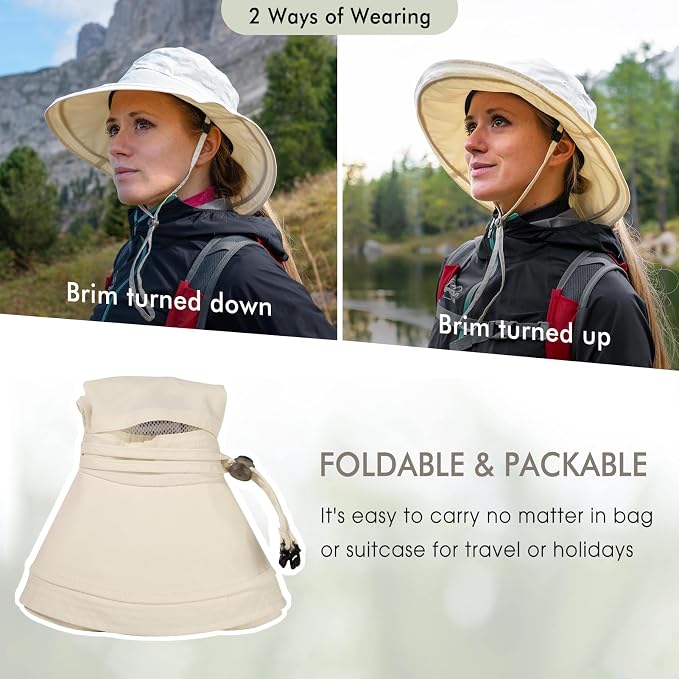 UV 50 Sun Hat for Women Wide Brim - Image 6