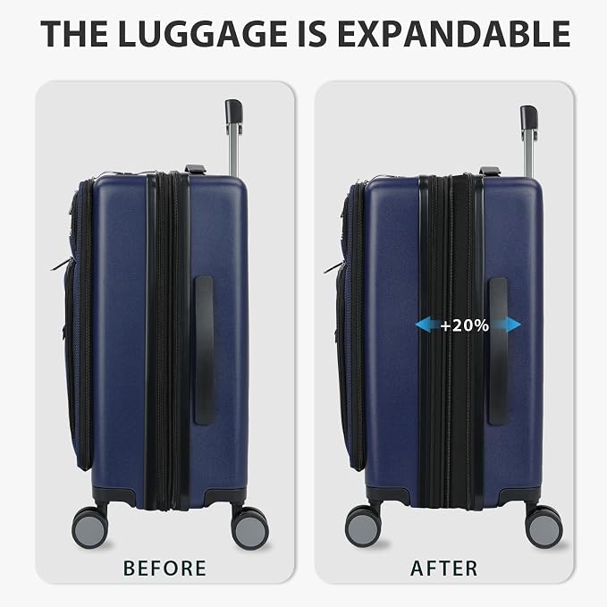 KROSER Hardside Expandable Carry On Luggage 22x14x9 Airline Approved - Image 5