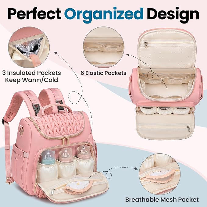 4 in 1 Convertible Diaper Bag Backpack, Waterproof Baby Diaper Bag - Image 7