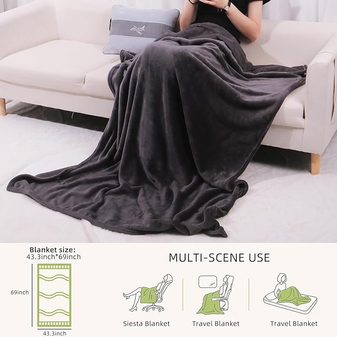 Melissa Large Travel Blanket and Inflatable Pillow Set - Image 5