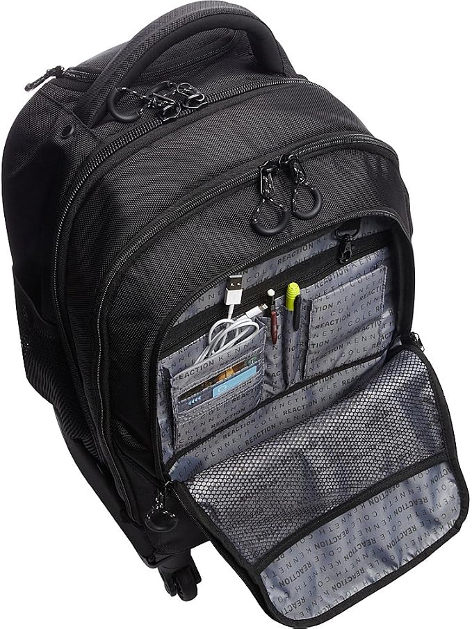 Kenneth Cole REACTION 17" Polyester Dual Compartment 4-Wheel Laptop Backpack - Image 2