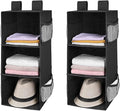 MAX Houser 3-Shelf Hanging Closet Organizers, Collapsible Closet Hanging Shelves by MAXHouser