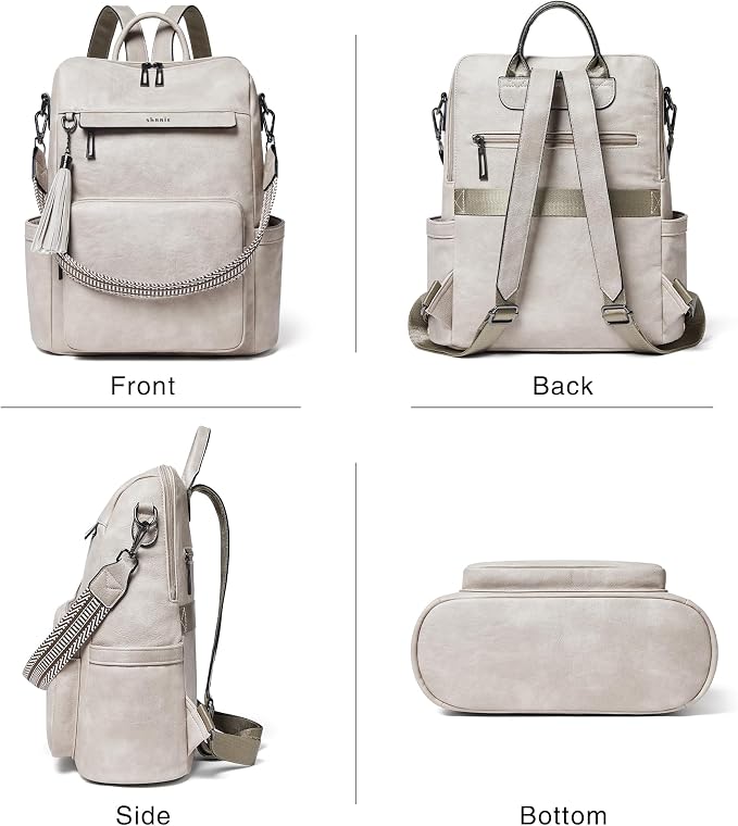 Shrrie Vegan Leather Laptop Backpack - Image 5