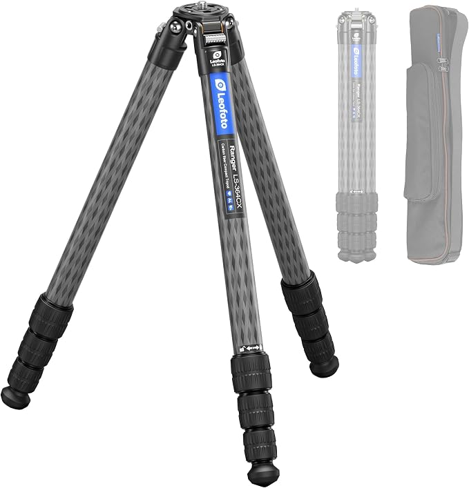 58" Carbon Fiber Tripod, Lightweight Travel Compact Tripod by Leofoto