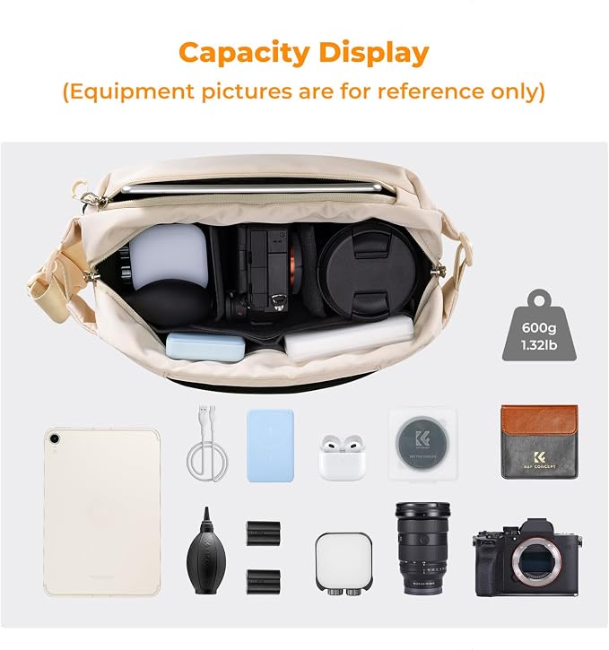 K&F Concept 2 in 1 Sling Bag Everyday Shoulder Bag & Multifunction Photography - Image 2