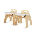 Foundations Easy Serve Low Wood Feeding Chairs Multipack, Adjustable Harness by FoundationsChildrensProducts
