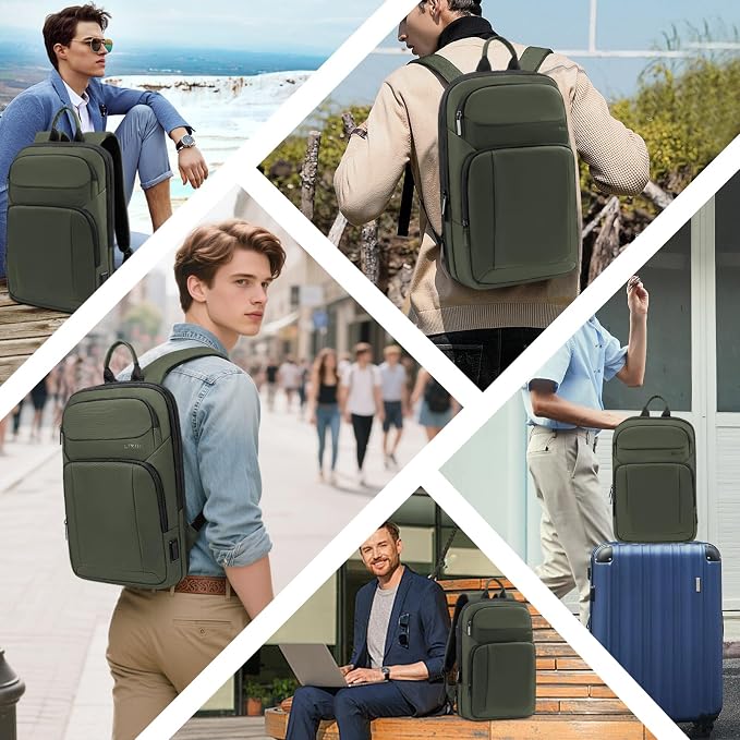 Backpack for Men Slim & Expandable Travel Laptop Backpack - Image 7