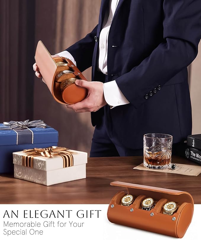 Homde Travel Watch Box Leather: Traveling Case - Image 6