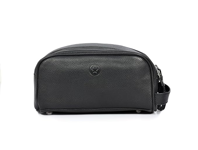 10" Premium Leather Toiletry Travel Pouch by AARONLEATHERGOODS%C2%AE